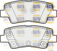 NAPA NBP1181 - Lado de montaje: Eje delantero<br>Espesor [mm]: 17<br>Ancho [mm]: 132<br>Altura [mm]: 58<br>Contacto avisador de desgaste: con avisador acústico de desgaste<br>Artículo complementario/Información complementaria: con accesorios<br>Artículo complementario / información complementaria 2: Chapa antichirridos<br>