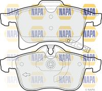 NAPA NBP1327 - Lado de montaje: Eje trasero<br>Espesor [mm]: 15<br>Ancho [mm]: 95<br>Número de indicadores de desgaste [por eje]: 2<br>Altura 1 [mm]: 43<br>Contacto avisador de desgaste: con avisador acústico de desgaste<br>Sistema de frenos: TRW<br>Artículo complementario / información complementaria 2: con pernos<br>