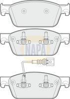 NAPA NBP1330 - Lado de montaje: Eje trasero<br>Espesor [mm]: 17<br>Ancho [mm]: 116<br>Altura 1 [mm]: 59<br>Sistema de frenos: TRW<br>