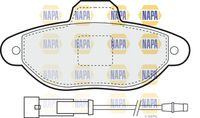 NAPA NBP1363 - Lado de montaje: Eje delantero<br>Espesor [mm]: 17<br>Ancho [mm]: 115<br>Número de indicadores de desgaste [por eje]: 1<br>Altura 1 [mm]: 55<br>Contacto avisador de desgaste: con contacto avisador de desgaste<br>Sistema de frenos: Bendix<br>Longitud contacto de aviso [mm]: 475<br>