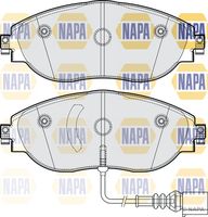 NAPA NBP1655 - para diámetro disco de freno [mm]: 312<br>Número de PR: 1ZK<br>Lado de montaje: Eje delantero<br>Ancho [mm]: 160,1<br>Altura [mm]: 64,5<br>Espesor [mm]: 20,4<br>Número de indicadores de desgaste [por eje]: 1<br>Contacto avisador de desgaste: con contacto avisador de desgaste<br>Longitud contacto de aviso [mm]: 170<br>Sistema de frenos: TRW<br>Calidad: PREMIUM<br>