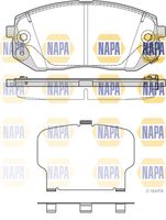 NAPA NBP1682 - Lado de montaje: Eje delantero<br>Ancho [mm]: 137,8<br>Altura [mm]: 60,9<br>Espesor [mm]: 17,5<br>Número de indicadores de desgaste [por eje]: 2<br>Contacto avisador de desgaste: con avisador acústico de desgaste<br>Sistema de frenos: Sumitomo<br>Artículo complementario / información complementaria 2: Chapa antichirridos<br>