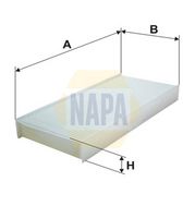 NAPA NFC4125 - Ancho [mm]: 175,5<br>Tipo de filtro: Filtro de carbón activado<br>Tipo de filtro: Cartucho filtrante<br>Tipo de filtro: con efecto absorbedor de olores<br>Altura [mm]: 48<br>Longitud [mm]: 376<br>