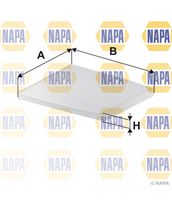 NAPA NFC4012 - Ancho [mm]: 240<br>Tipo de filtro: Filtro de partículas<br>Tipo de filtro: Cartucho filtrante<br>Tipo de filtro: Filtro antipolen<br>Altura [mm]: 20<br>Longitud [mm]: 196<br>