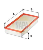 NAPA NFA1517 - Número de piezas necesarias: 2<br>Longitud [mm]: 389<br>Ancho [mm]: 187<br>Altura [mm]: 55<br>Tipo de filtro: Cartucho filtrante<br>