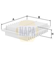 NAPA NFA1189 - Ancho [mm]: 175<br>Tipo de filtro: Cartucho filtrante<br>Altura [mm]: 54<br>Longitud [mm]: 239<br>