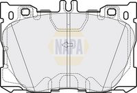 NAPA NBP1636 - Lado de montaje: Eje trasero<br>para artículo nr.: DSK3354<br>Nº art. de accesorio recomendado: WIR5133<br>Espesor [mm]: 16<br>Ancho [mm]: 122<br>Altura 1 [mm]: 64<br>Altura 2 [mm]: 70<br>Contacto avisador de desgaste: preparado para indicador desgaste<br>Artículo complementario/Información complementaria: con muelle<br>Sistema de frenos: ATE<br>