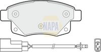 NAPA NBP1230 - Lado de montaje: Eje trasero<br>Tipo de vehículo: 460<br>para artículo nr.: DSK2959<br>Neumáticos: para neumáticos gemelos<br>Espesor [mm]: 20<br>Ancho [mm]: 109<br>Altura 1 [mm]: 64<br>Contacto avisador de desgaste: preparado para indicador desgaste<br>Sistema de frenos: Brembo<br>