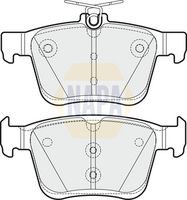 NAPA NBP1211 - Lado de montaje: Eje trasero<br>para artículo nr.: DSK3485<br>Nº art. de accesorio recomendado: KIT1119<br>Espesor [mm]: 16<br>Ancho [mm]: 123<br>Altura 1 [mm]: 61<br>Sistema de frenos: ATE<br>