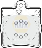 NAPA NBP1306 - Juego de pastillas de freno - NAPA
