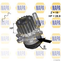 KAMOKA T8003 - Artículo complementario/Información complementaria: con junta<br>Número de alas/palas: 7<br>Material junta: Caucho<br>Material rotor de la bomba: Metal<br>