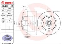 BREMBO 08269110 - año construcción hasta: 07/1971<br>Lado de montaje: Eje delantero<br>Diámetro exterior [mm]: 278,0<br>Espesor de disco de frenos [mm]: 9,5<br>Espesor mínimo [mm]: 8,0<br>Tipo de disco de frenos: macizo<br>Número de orificios: 4<br>corona de agujeros - Ø [mm]: 130,0<br>Altura [mm]: 83,8<br>Diámetro de centrado [mm]: 39,8<br>Diámetro alojamiento [mm]: 50,2<br>Diámetro interior [mm]: 160,0<br>Medida de rosca: M14x1,5<br>Homologación: E1 90R-02C1032/1338<br>