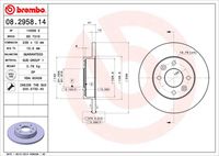 BREMBO 08295814 - año construcción hasta: 12/2015<br>Lado de montaje: Eje delantero<br>Diámetro exterior [mm]: 259,6<br>Espesor de disco de frenos [mm]: 22<br>Espesor mínimo [mm]: 19,8<br>Altura [mm]: 44<br>corona de agujeros - Ø [mm]: 100<br>Tipo de disco de frenos: ventilado<br>Diámetro de centrado [mm]: 61,1<br>Número de orificios: 4<br>Superficie: aceitado<br>cumple norma ECE: ECE-R90<br>Diámetro de taladro hasta [mm]: 13,5<br>