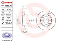 BREMBO 08298510 - Lado de montaje: Eje delantero<br>Diámetro exterior [mm]: 247<br>Espesor de disco de frenos [mm]: 9,9<br>Espesor mínimo [mm]: 9<br>Altura [mm]: 34,5<br>corona de agujeros - Ø [mm]: 108<br>Tipo de disco de frenos: macizo<br>Diámetro de centrado [mm]: 66<br>Número de orificios: 4<br>Superficie: aceitado<br>Artículo complementario / información complementaria 2: con tornillos<br>cumple norma ECE: ECE-R90<br>Diámetro de taladro hasta [mm]: 13<br>