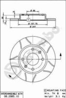 BREMBO 08298575 - Lado de montaje: Eje delantero<br>Tipo de disco de frenos: macizo<br>Espesor de disco de frenos [mm]: 10<br>Número de orificios: 4<br>Artículo complementario / información complementaria 2: con tornillos<br>Altura [mm]: 34<br>Diámetro de centrado [mm]: 66<br>Diámetro exterior [mm]: 247<br>Espesor mínimo [mm]: 8<br>Par apriete [Nm]: 90<br>