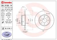 BREMBO 08.3126.11 - Disco de freno