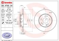 BREMBO 08475034 - Disco de freno - PRIME LINE