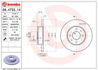 BREMBO 08475314 - Disco de freno - PRIME LINE