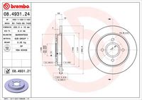 BREMBO 08493121 - Disco de freno - PRIME LINE - UV Coated