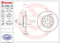 BREMBO 08.5086.34 - Disco de freno