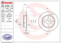 BREMBO 08.5164.14 - Disco de freno