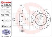 BREMBO 0851783X - Disco de freno - XTRA LINE - Xtra