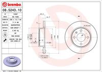 BREMBO 08524310 - Disco de freno - PRIME LINE