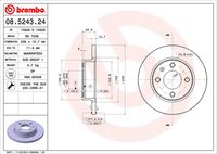 BREMBO 08524324 - Disco de freno - PRIME LINE