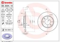 BREMBO 08533410 - Disco de freno - PRIME LINE