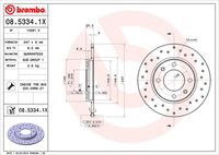 BREMBO 0853341X - Disco de freno - XTRA LINE - Xtra