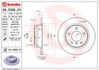 BREMBO 08536621 - Disco de freno - PRIME LINE - UV Coated