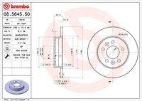 BREMBO 08564550 - Disco de freno - PRIME LINE