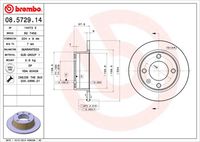 BREMBO 08572914 - Disco de freno - PRIME LINE