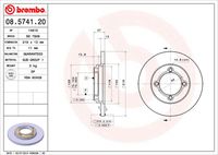 BREMBO 08574120 - Disco de freno - PRIME LINE