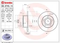 BREMBO 08574311 - Disco de freno - PRIME LINE - UV Coated