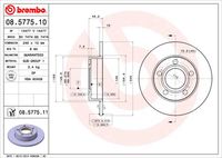 BREMBO 08577510 - Disco de freno - PRIME LINE