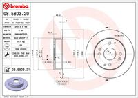 BREMBO 08580320 - Disco de freno - PRIME LINE