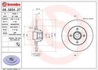 BREMBO 08583427 - Disco de freno - PRIME LINE - With Bearing Kit