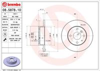 BREMBO 08.5878.10 - Disco de freno