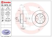 BREMBO 08.5878.20 - Disco de freno