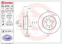 BREMBO 08.6704.11 - Disco de freno