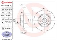 BREMBO 08676811 - Disco de freno - PRIME LINE - UV Coated