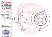 BREMBO 08689714 - Disco de freno - PRIME LINE