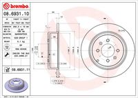 BREMBO 08693110 - Disco de freno - PRIME LINE