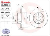 BREMBO 08730020 - Disco de freno - PRIME LINE