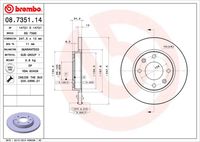 BREMBO 08.7351.14 - Disco de freno