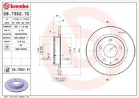 BREMBO 08735210 - Código de motor: FS2C<br>Código de motor: FS<br>Código de motor: FSY8<br>año construcción hasta: 04/2002<br>Lado de montaje: Eje trasero<br>Diámetro exterior [mm]: 261<br>Espesor de disco de frenos [mm]: 10<br>Espesor mínimo [mm]: 8<br>Altura [mm]: 40,1<br>corona de agujeros - Ø [mm]: 114,3<br>Tipo de disco de frenos: macizo<br>Diámetro de centrado [mm]: 72,08<br>Número de orificios: 5<br>Superficie: aceitado<br>cumple norma ECE: ECE-R90<br>Diámetro de taladro hasta [mm]: 13<br>