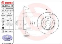 BREMBO 08.7358.10 - Disco de freno