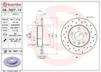 BREMBO 0876271X - Disco de freno - XTRA LINE - Xtra