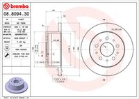 BREMBO 08809430 - Disco de freno - PRIME LINE